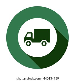 Truck   icon,  isolated. Flat  design.