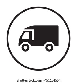 Truck   icon,  isolated. Flat  design.