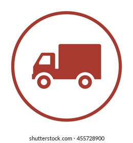 Truck    icon,  isolated. Flat  design.