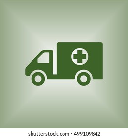Truck    icon,  isolated. Flat  design.