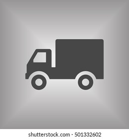 Truck   icon,  isolated. Flat  design.