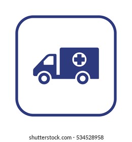 Truck   icon,  isolated. Flat  design.
