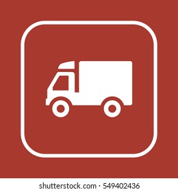 Truck   icon, isolated. Flat  design. 