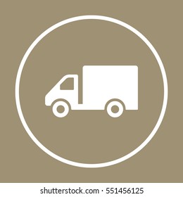 Truck   icon,  isolated. Flat  design.