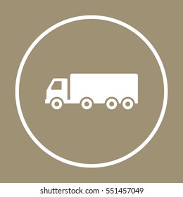 Truck   icon,  isolated. Flat  design.