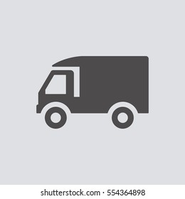 Truck   icon, isolated. Flat  design. 
