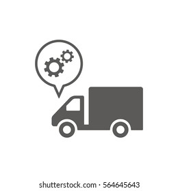 Truck   icon,  isolated. Flat  design.