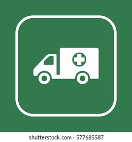 Truck   icon,  isolated. Flat  design.