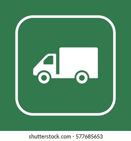 Truck   icon,  isolated. Flat  design.