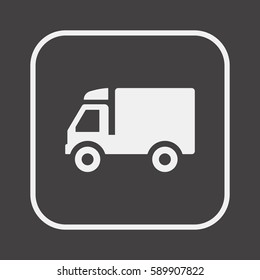 Truck   icon, isolated. Flat  design. 