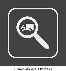 Truck    icon, isolated. Flat  design. 