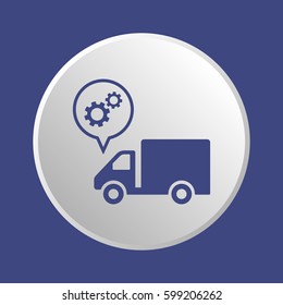 Truck   icon,  isolated. Flat  design.