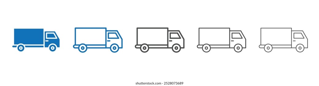 Icono de camión Vector plano aislado en contorno