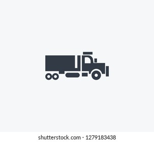 Truck icon isolated on clean background. Truck icon concept drawing icon in modern style. Vector illustration for your web mobile logo app UI design.