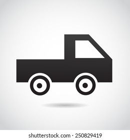 Truck icon isolated on white background. Vector illustration.