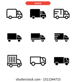 truck icon isolated sign symbol vector illustration - Collection of high quality black style vector icons
