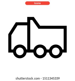 
truck icon isolated sign symbol vector illustration - high quality black style vector icons
