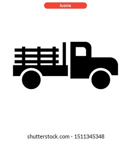 
truck icon isolated sign symbol vector illustration - high quality black style vector icons
