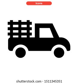 
truck icon isolated sign symbol vector illustration - high quality black style vector icons
