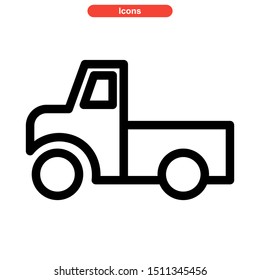
truck icon isolated sign symbol vector illustration - high quality black style vector icons

