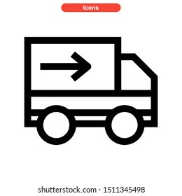 
truck icon isolated sign symbol vector illustration - high quality black style vector icons
