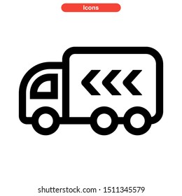 
truck icon isolated sign symbol vector illustration - high quality black style vector icons
