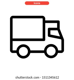
truck icon isolated sign symbol vector illustration - high quality black style vector icons
