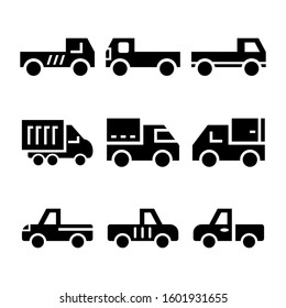 truck icon isolated sign symbol vector illustration - Collection of high quality black style vector icons

