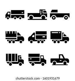 truck icon isolated sign symbol vector illustration - Collection of high quality black style vector icons
