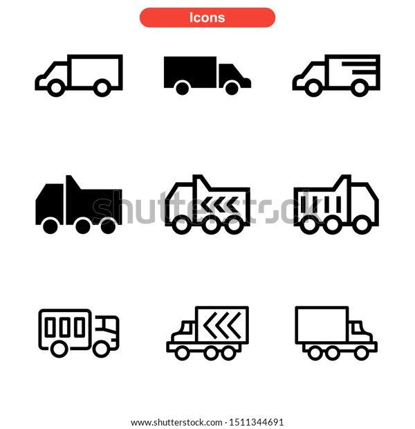 truck icon isolated\
sign symbol vector illustration - Collection of high quality black\
style vector icons\
