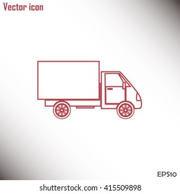 Truck icon. Line icon
