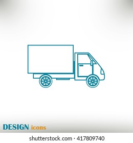 Truck icon. Line icon
