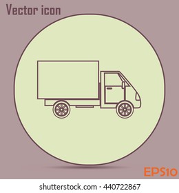 Truck icon. Line icon