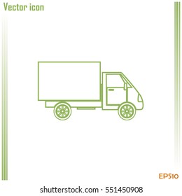 Truck icon. Line icon