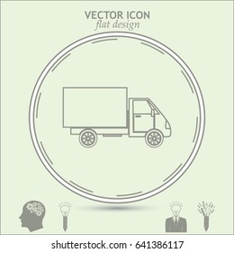 Truck icon. Line icon