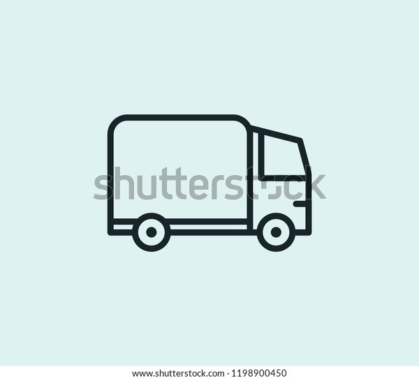 Truck icon line isolated on clean\
background. Truck icon concept drawing icon line in modern style.\
Vector illustration for your web mobile logo app UI\
design.