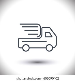 Truck icon line vector