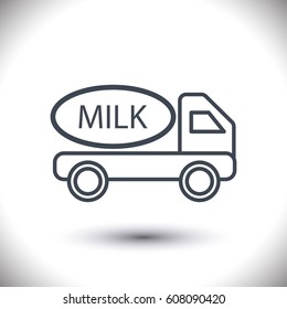 Truck icon line vector