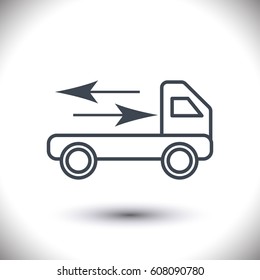 Truck icon line vector