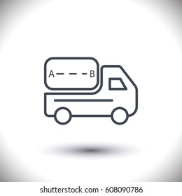 Truck icon line vector