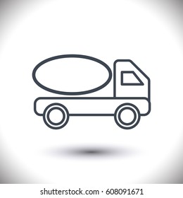 Truck icon line vector
