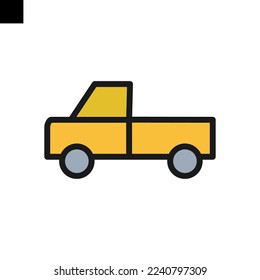 truck icon logo flat style vector