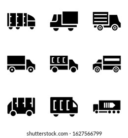 truck icon or logo isolated sign symbol vector illustration - Collection of high quality black style vector icons
