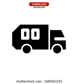truck icon or logo isolated sign symbol vector illustration - high quality black style vector icons
