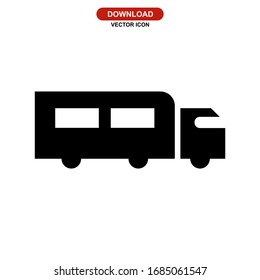 truck icon or logo isolated sign symbol vector illustration - high quality black style vector icons
