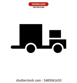 truck icon or logo isolated sign symbol vector illustration - high quality black style vector icons
