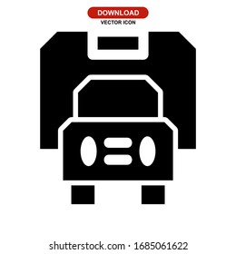 truck icon or logo isolated sign symbol vector illustration - high quality black style vector icons
