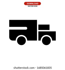 truck icon or logo isolated sign symbol vector illustration - high quality black style vector icons
