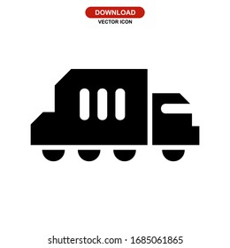 truck icon or logo isolated sign symbol vector illustration - high quality black style vector icons
