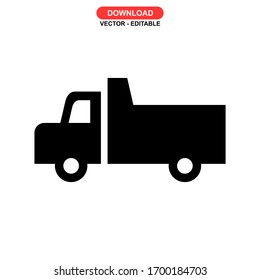 truck icon or logo isolated sign symbol vector illustration - high quality black style vector icons
